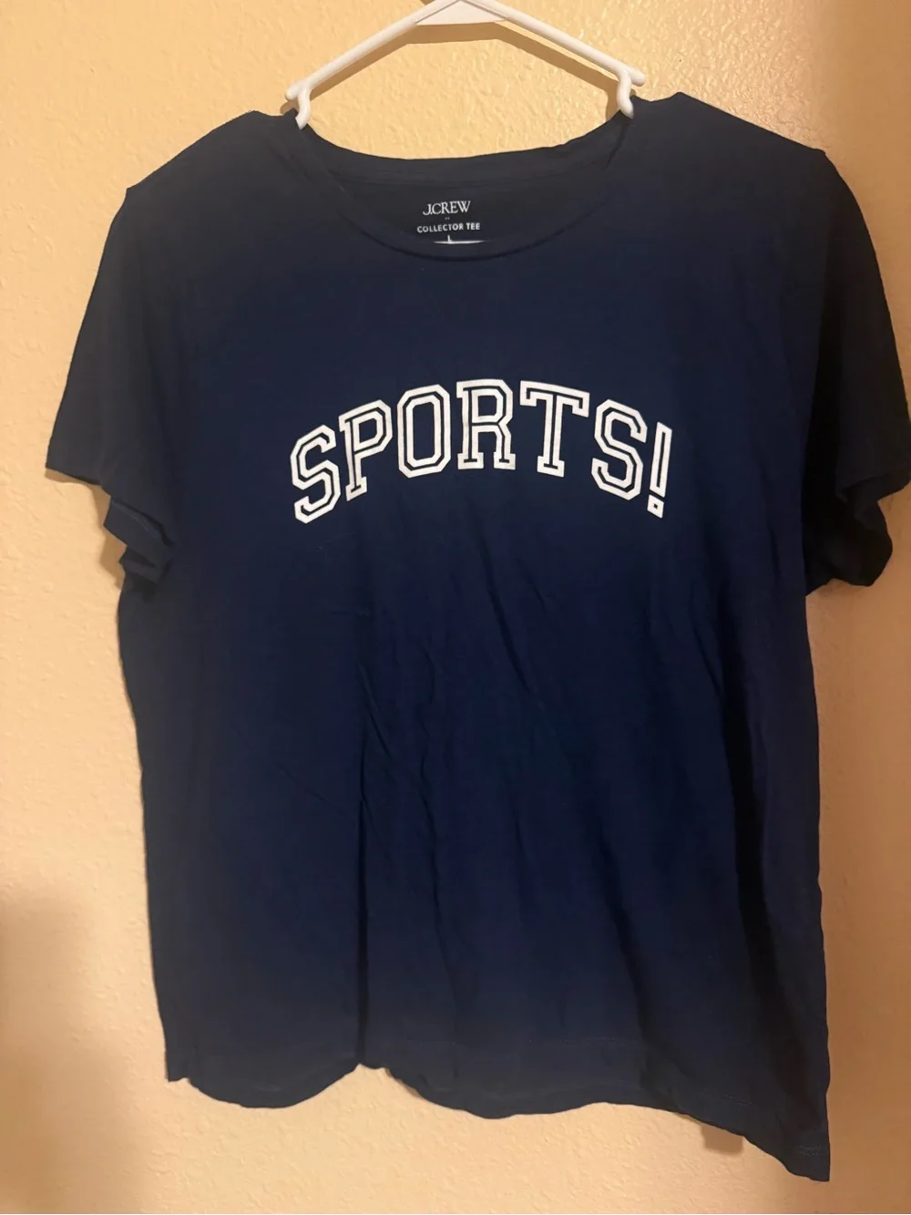 J. Crew Navy Short-Sleeve Tee with White 